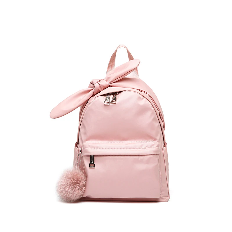 

Women's backpack 2020 new fashion Oxford cloth All match bowknot backpack solid color student bag outdoor waterproof travel bag