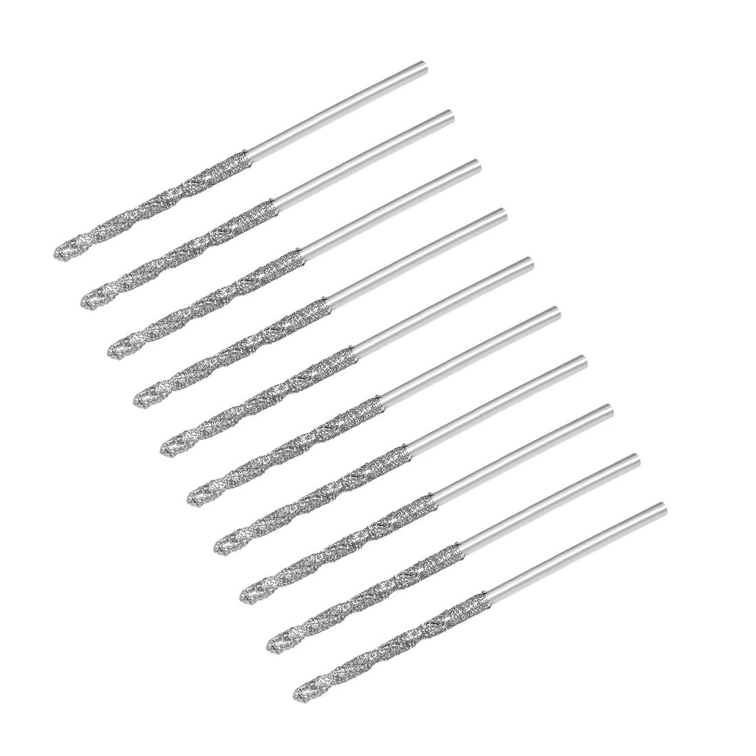 

uxcell 1.2mm Diamond Twist Drill Bits High Speed Steel HSS for Glass Sea Shells Stone Tiles 10 Pcs