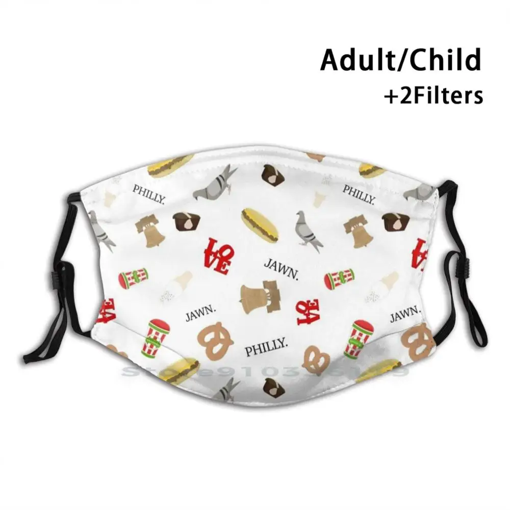 Филадельфии городской узор дизайн анти-Пылевой фильтр смываемая маска для лица