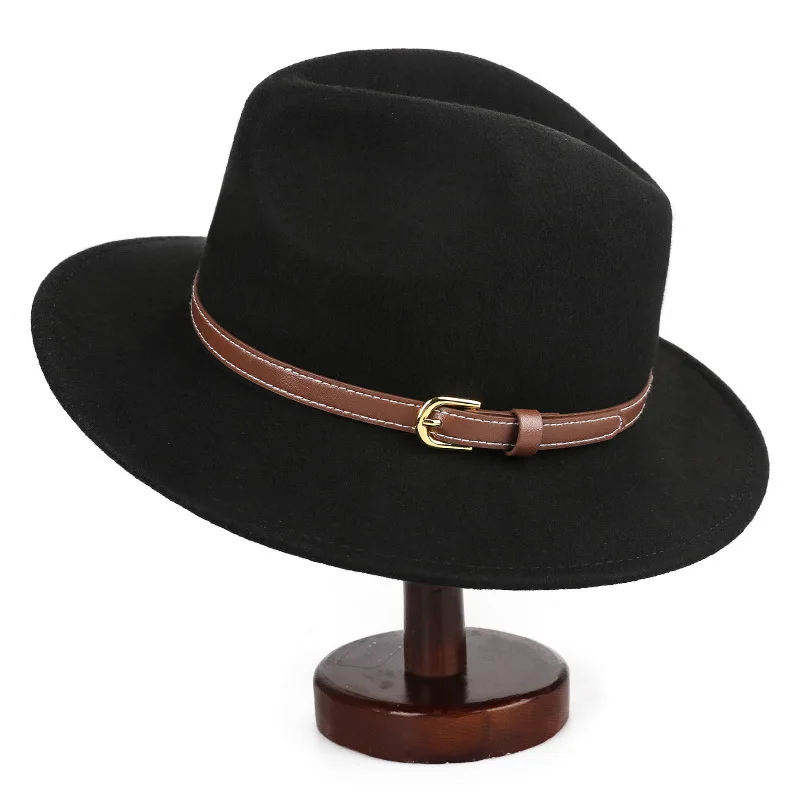 Осенне-зимняя шерстяная шляпа Flet для мужчин и женщин европейская федоральная