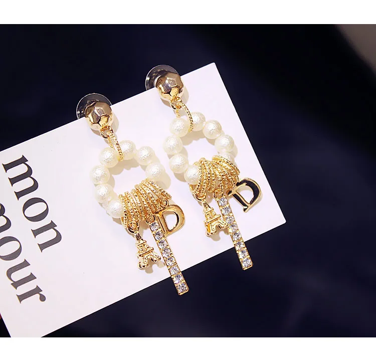 Женские длинные серьги с подвеской Эйфелева башня серебро 925 пробы | Украшения и