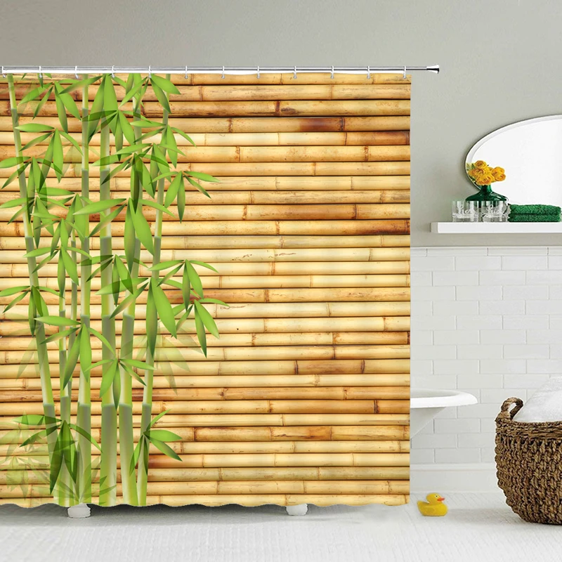 3d принтом цветочным узором душевая занавеска водонепроницаемый для ванной из