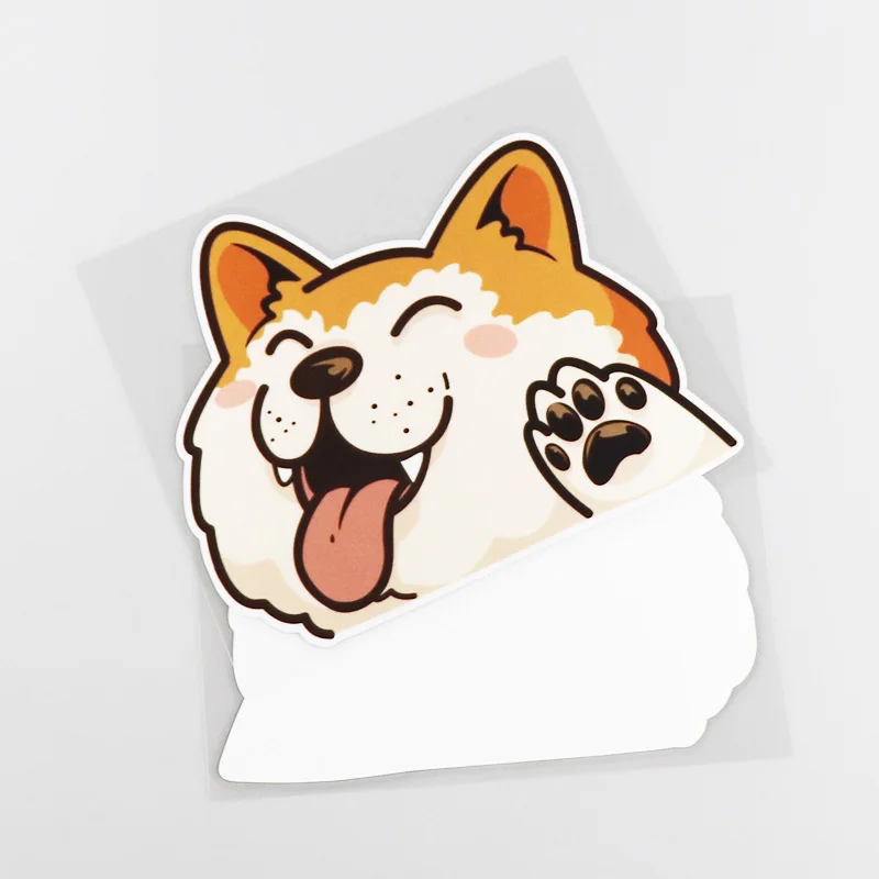Виниловые наклейки для автомобиля Забавные милые с изображением собаки и