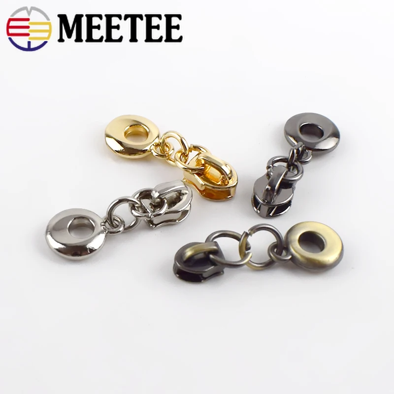 Модные круглые кольца 3 # 10 шт. слайдеры на молнии для нейлоновых молний курток