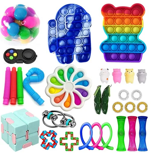 Набор детских игрушек 20/30 шт. радужные цвета игрушки для снятия стресса система