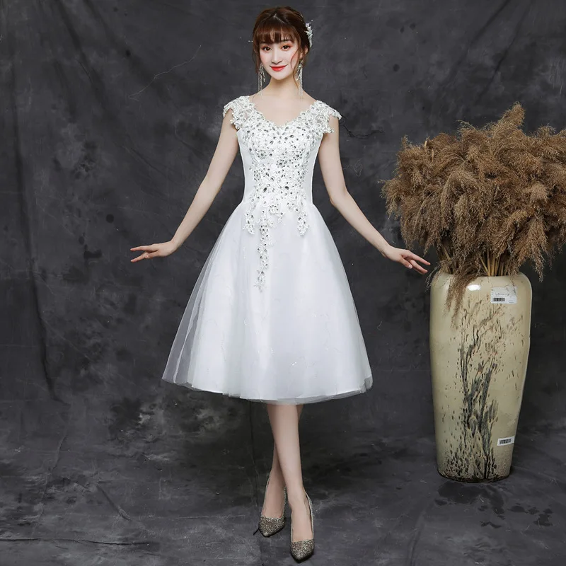 Платье подружки невесты ТРАПЕЦИЕВИДНОЕ ПЛАТЬЕ ПРИНЦЕССЫ без рукавов с v образным