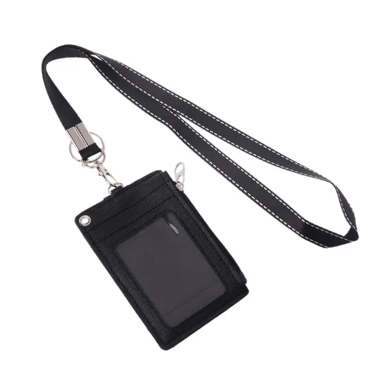 

Business Credit Card ID Badge Coin Purse Holder Neck Strap Lanyard Keychain LX9F