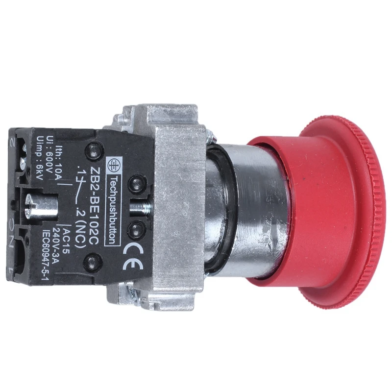 22mm NC Red Mushroom Emergency Stop Push Button Switch 600V 10A | Обустройство дома