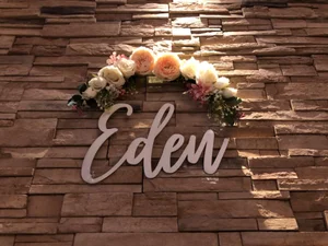 Деревянная табличка с именем на заказ, для украшения детской