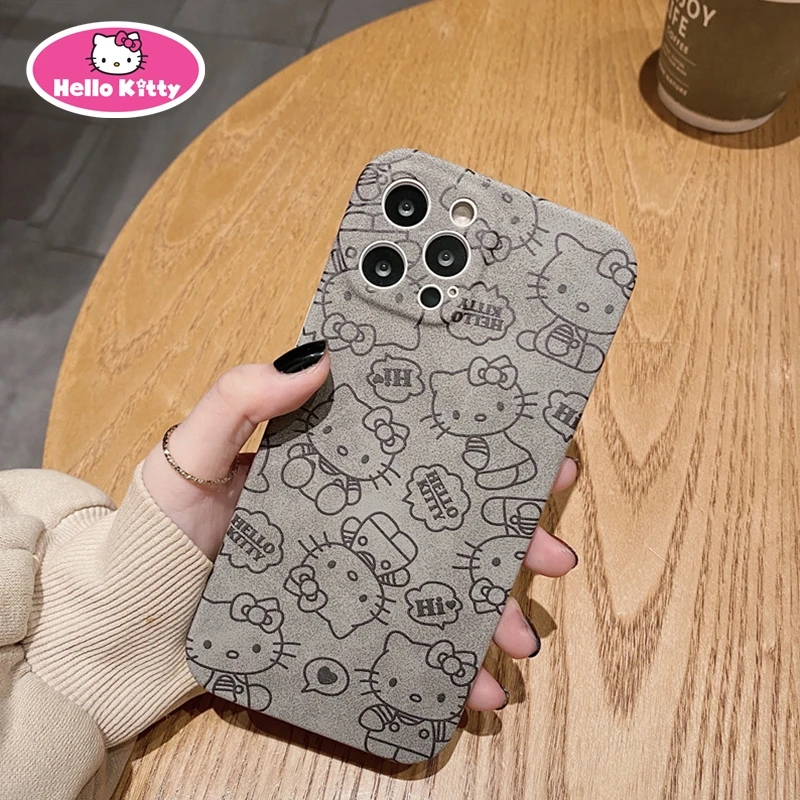 Чехол Hello Kitty для iPhone 13, чехлы для телефона с мультфильмами, защитный чехол для камеры, полная защита, покрытие 12 11 Pro Max XR 7 8 Plus TPU-оболочки.