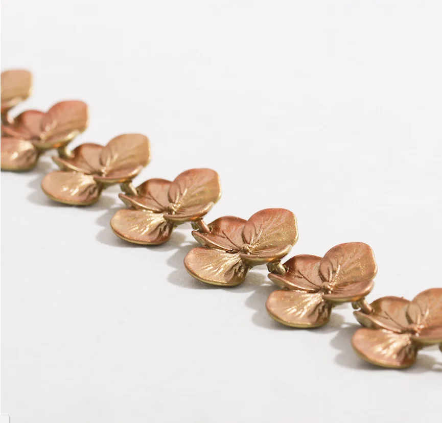 CSxjd новая Подлинная версия металлический Бронзовый маленький браслет гортензии