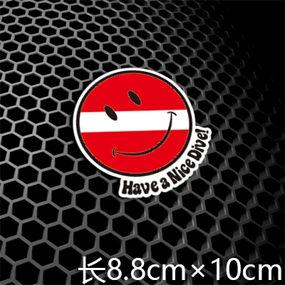 H3691 100x88mm Водные виды спорта Дайвинг наклейки для автомобиля Акула подводное погружение рыбы танк наклейки автомобиля Стайлинг 3M Светоотражающие - Название цвета: H3691 100x88mm