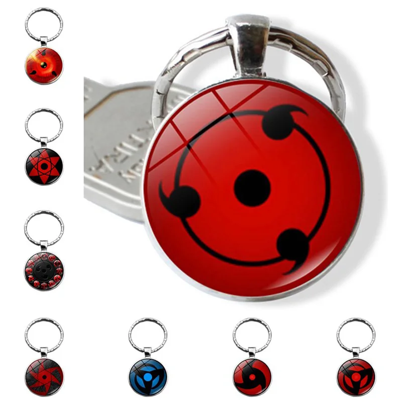 Аниме Наруто глаз стеклянный кабошон брелок кулон косплей ювелирные изделия