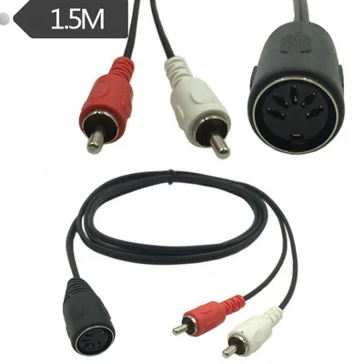 5 Pin Din Женский до 2 RCA мужской профессиональный класс аудио кабель 1 m 0 3