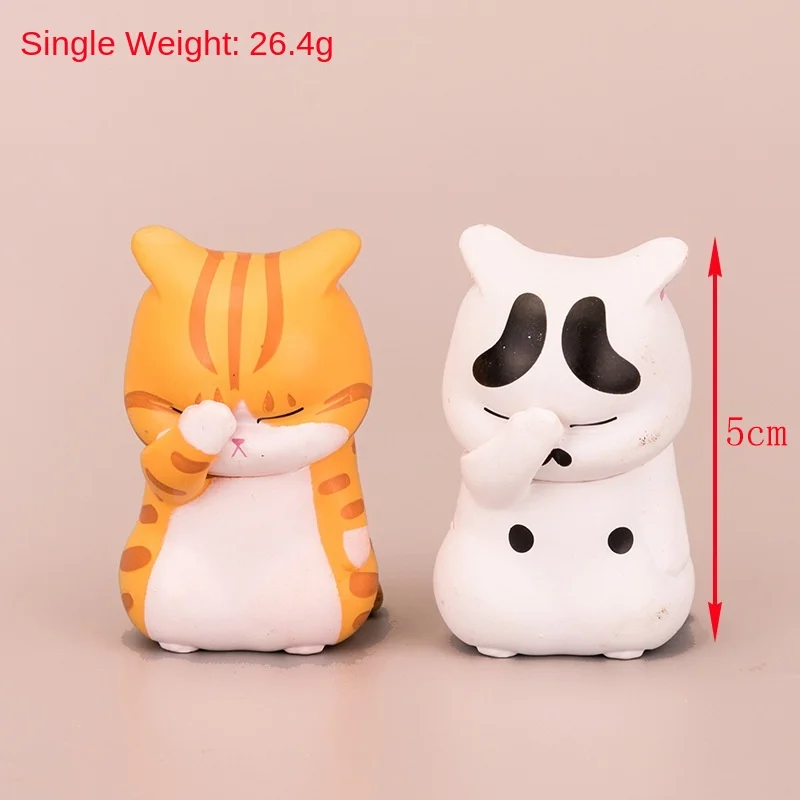 japan style cute cat ornaments kawaii room decor anime action figures doll miniature statuette figurine home decoration free global shipping