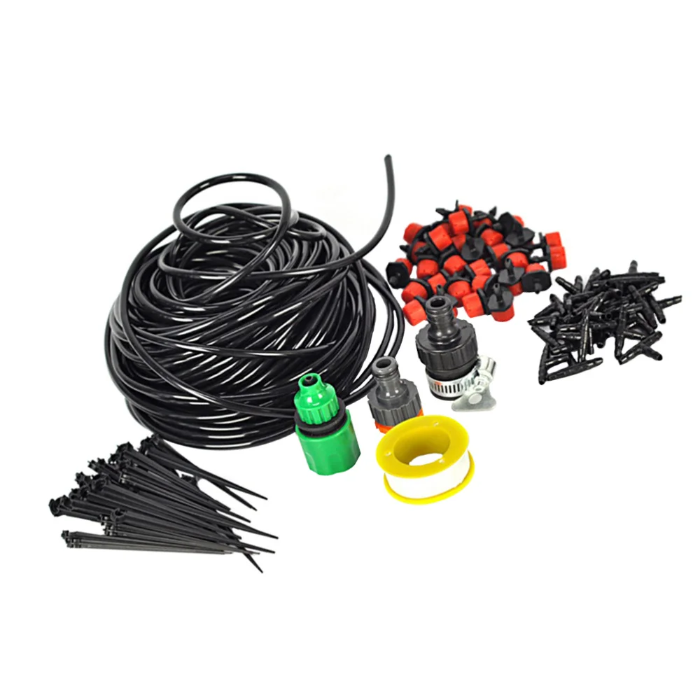 

25M Garden Irrigation Drip System 30-Dripper Plant Watering System DIY for Garden Landscape Flower Bed Patio Plants