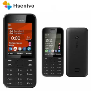 nokia 208 one sim card refurbished original 208 2g3g gsm 1 3mp unlocked cheap celluar phone hebrew russian arabic keyboard