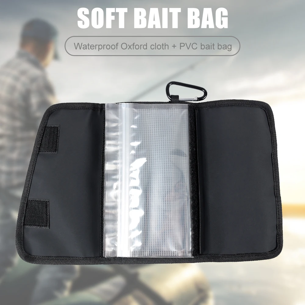 

Fish Jig Lure Sealed Bags Outdoor Fishing Tackle Storage Bag Soft Bait Binder for Worms and Jigs Fishing Accessories