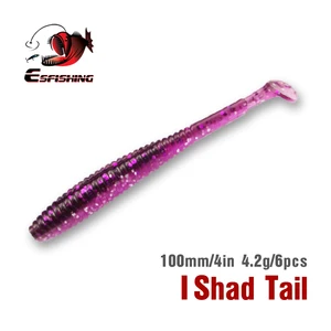 KESFISHIN I Shad Tail Рыболовные приманки Мягкая приманка 70мм 100мм 120мм Рыболовная приманка Пружинный питатель Pesca Silicon Bait Isca Artificias