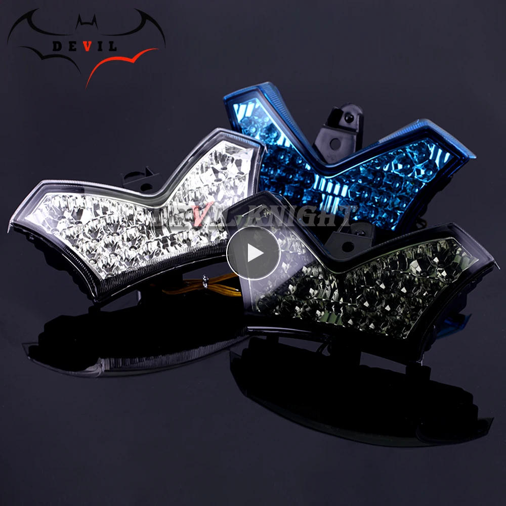 

Rear brake signal integrated LED light smoke 2006-2015 Kawasaki Ninja ZX14 ZX14R ZX-14 ZX-14R ZX1400 ZZR1400 Motorcycle light