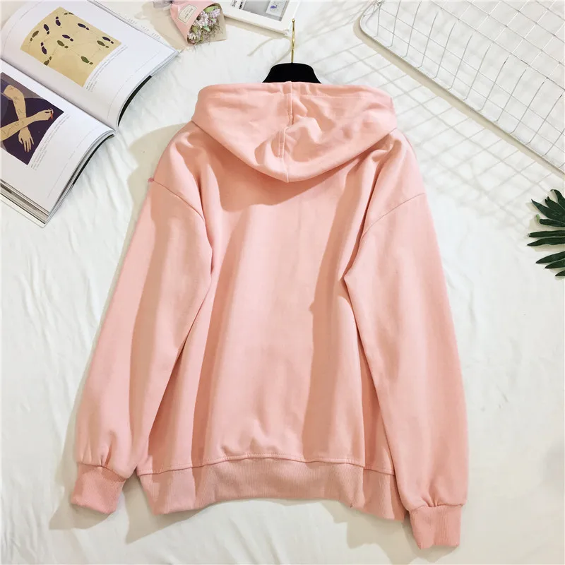 Streetwear Hoodie Pullovers Sweatshirt Hooded Sping & Autumn Casual Women Sweetshirts Sudaderas Printed Dropshipping Pull Loose