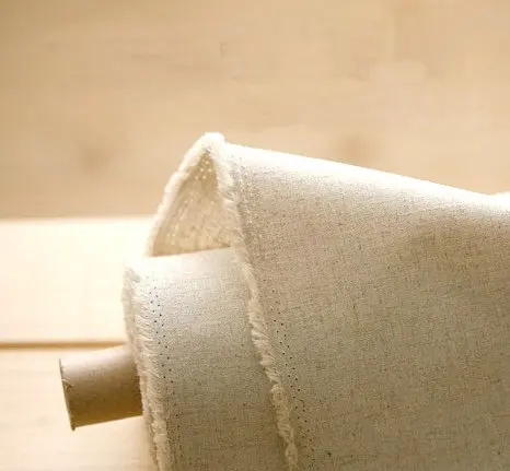 Простой цвет БЕЖЕВЫЙ основной пеньковая хлопковая льняная ткань DIY диван