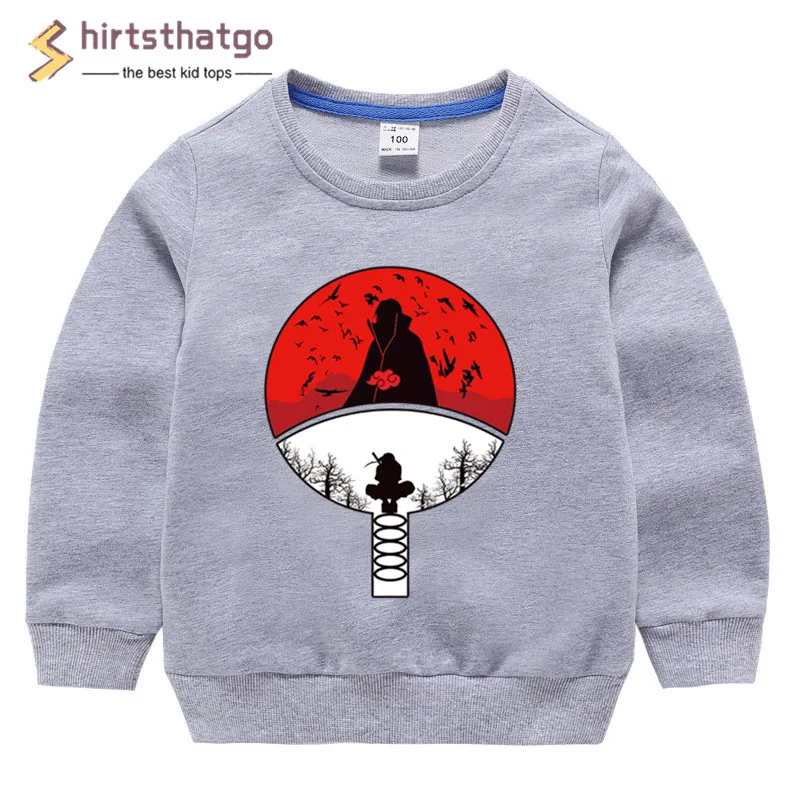 Забавные свитера с принтом Наруто для мальчиков и девочек детская осенне-зимняя