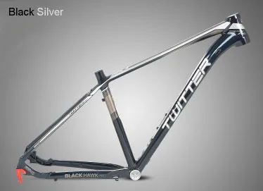 27.5 Black Silver Твиттер Black Hawk AL7005 рамка 27,5 29er усиленный XC рычаг для Mtb сверкающий Обесцвечивающий краской кабель прокладки внутренней - Цвет: 27.5 Black Silver