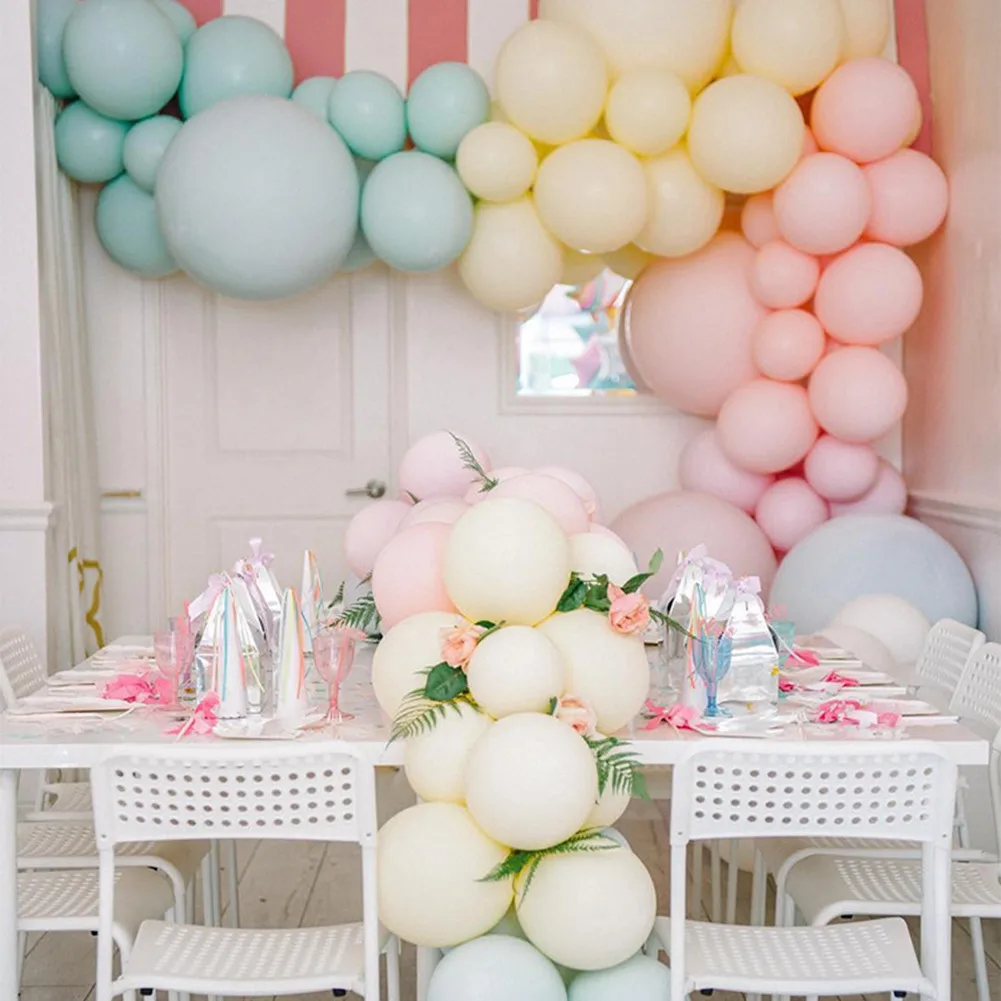 100pcs Thicken 10 inch Macaron Latex Helium Balloons Candy Color Balls Wedding Baby Bridal Shower Party Event Birthday Decor | Дом и сад