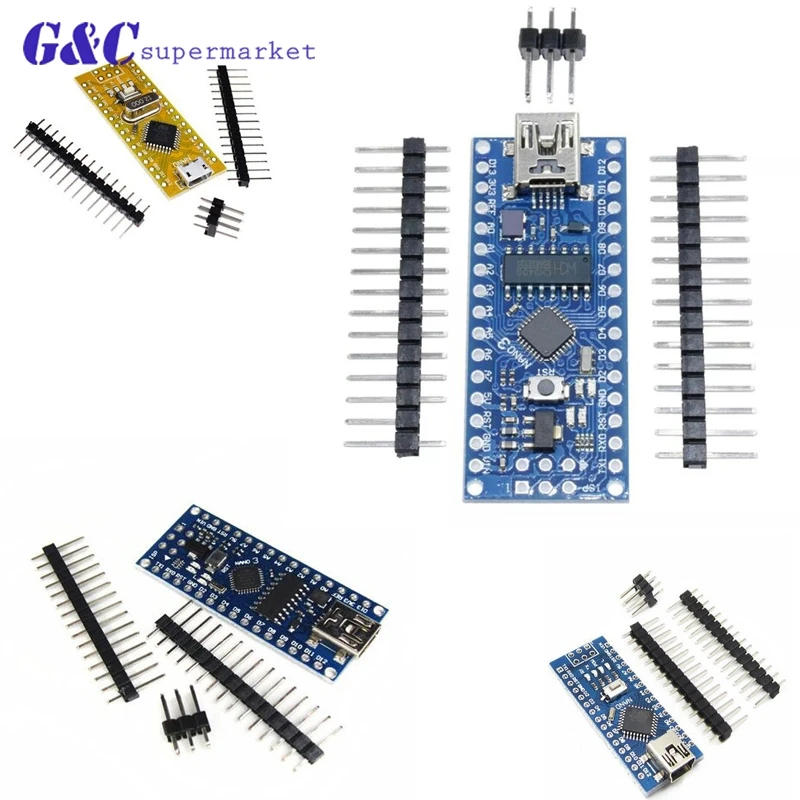 Макетная плата Nano V3.0 ATmega168/328 P CH340G/5 В 16 м микроконтроллер для Arduino ATF совместимый с