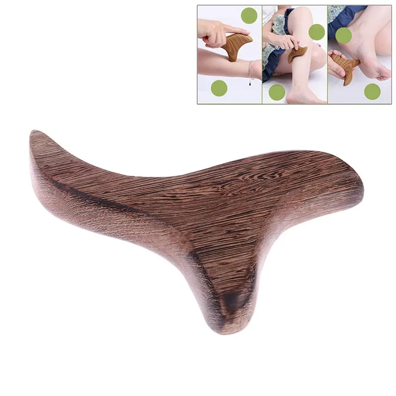

1pc Body Neck Relax Blood Circulation Wooden Massager Triangle Trigeminal Fragrant Wood Reflexology GuaSha Tool SPA Therapy
