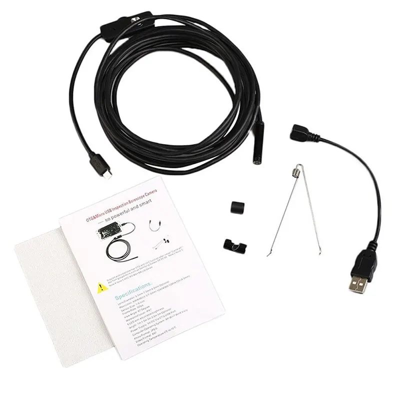 Borescope Mini Android 1.5M Endoscope Micro Camera 7MM Waterproof Tube Video USB Cameras IP67 Inspection Snake LED | Инструменты