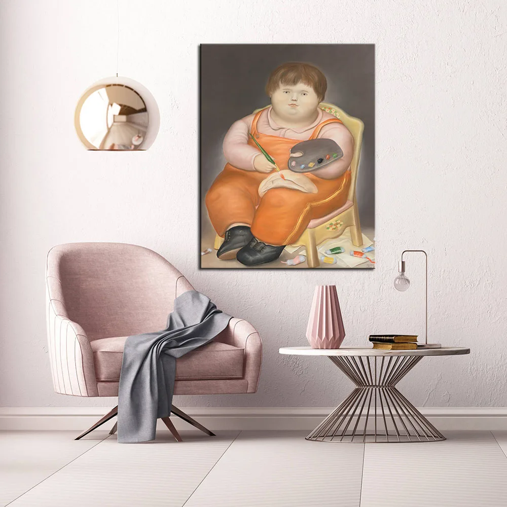 Модная Картина на холсте с изображением комнаты девушки Педро пенир