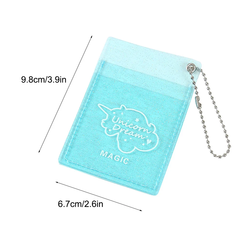 Блестящий Прозрачный чехол для ID кредитных карт женщин паспорта кошелек мини