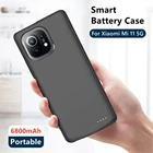 Чехлы для зарядного устройства для Xiaomi Mi 11 Ultra, 6800 мАч, чехол для внешнего аккумулятора, чехол для зарядного устройства для Xiaomi 11 Pro 11 Lite, чехол для портативного зарядного устройства