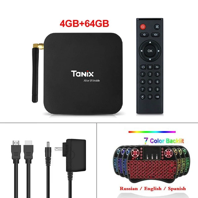4G64G add backlit i8 Tanix TX6 Android 9,0 tv Box Allwinner H6 Четырехъядерный 4G ram 32G/64G rom скорость 4K 2,4G/5 GHz двойной WiFi Google Youtube медиаплеер - Цвет: 4G64G add backlit i8