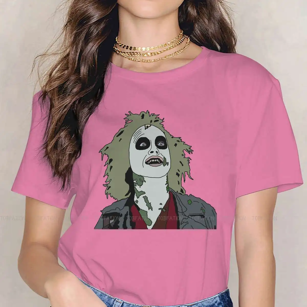 

Fashion Hip Hop TShirt Beetlejuice Betelgeuse Horror Film Creative Tops Casual T Shirt Female 5XL Gift Clothes