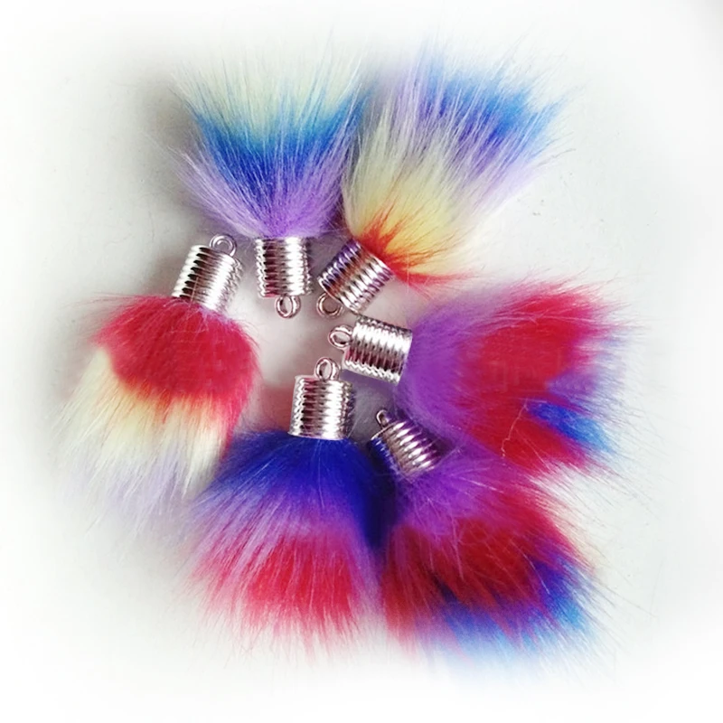Помпоны из искусственного кроличьего меха 12 цветов сделай сам ювелирные изделия