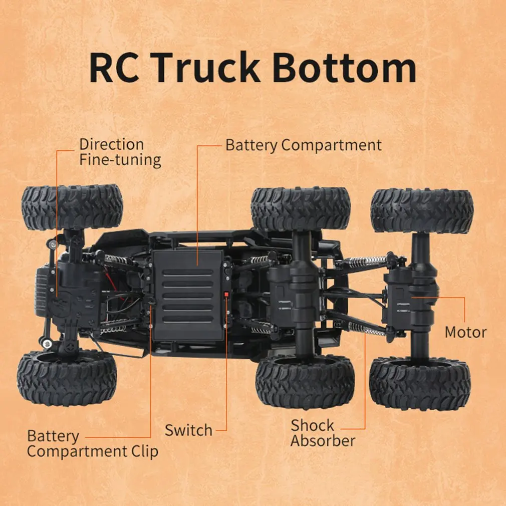 Radio Control Car 2.4G 6WD Off Road Truck Rock High Speed Crawler All Terrain Drift driving Car Vehicles Climbing Toy For Kids enlarge