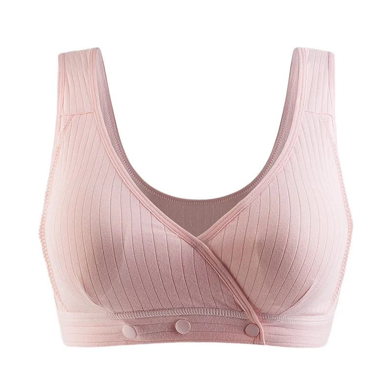 

Maternity Nursing Bra Pregnant Women Front Closure Breastfeeding Cotton Wire Free Sleep Underwear Lactating Nursing Bralette