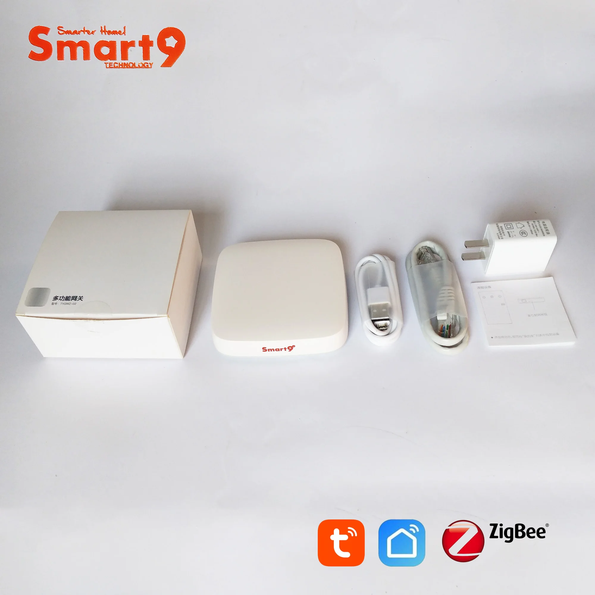 Smart9 TuYa ZigBee Hub, центр управления умным домом работает с TuYa Smart и Smart Life App питание от TuYa