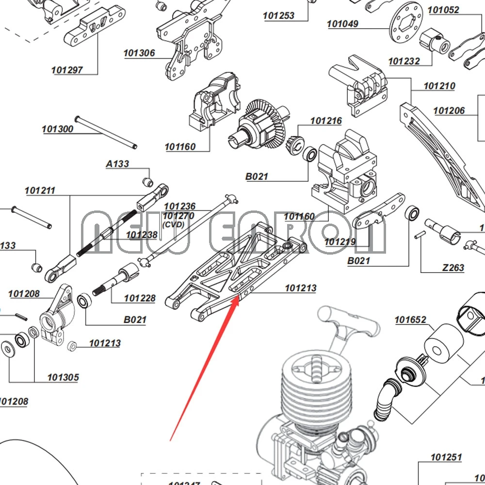 Новинка алюминиевая передняя и задняя Нижняя подвеска ENRON 4P рычаг 101213 для