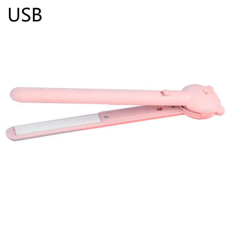 

Portable USB Mini Hair Straightener Flat Curler Hair Straightening Iron Tool
