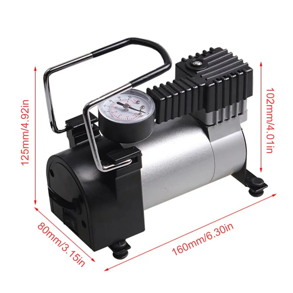 

Pump Air Compressor 12V Portable Car Electric Inflator Electric Tire Tyre Inflator Pump AC-480 for Auto Bicycles Motorcycle