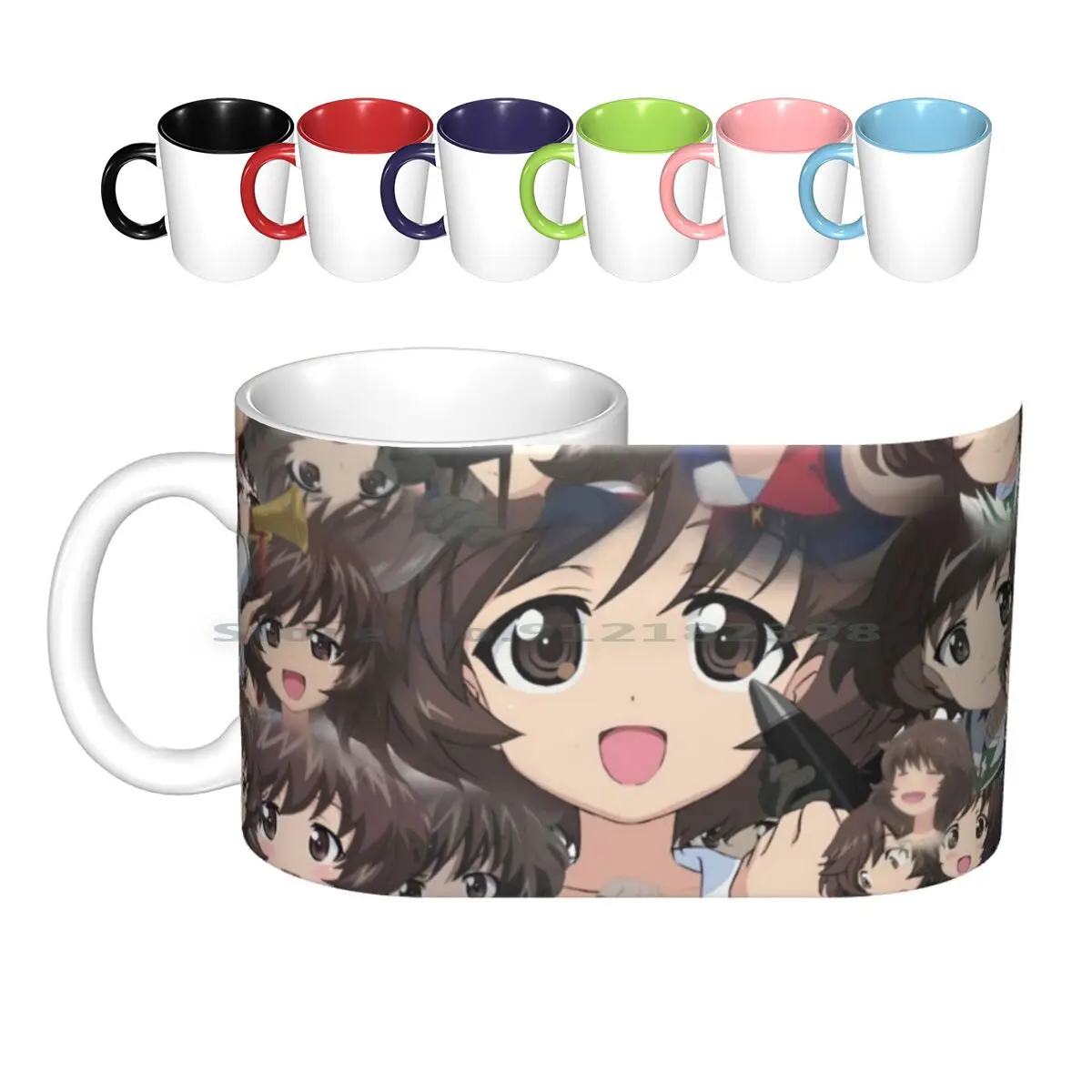 

Керамические кружки Girls Und Panzer Yukari, кофейные чашки, Кружка для молока и чая, кружка для девушек и девушек в стиле аниме Panzer Miho Girl Und Panzer History