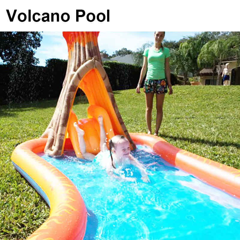 Открытый парк водная горка надувной бассейн с горкой детский плавательный