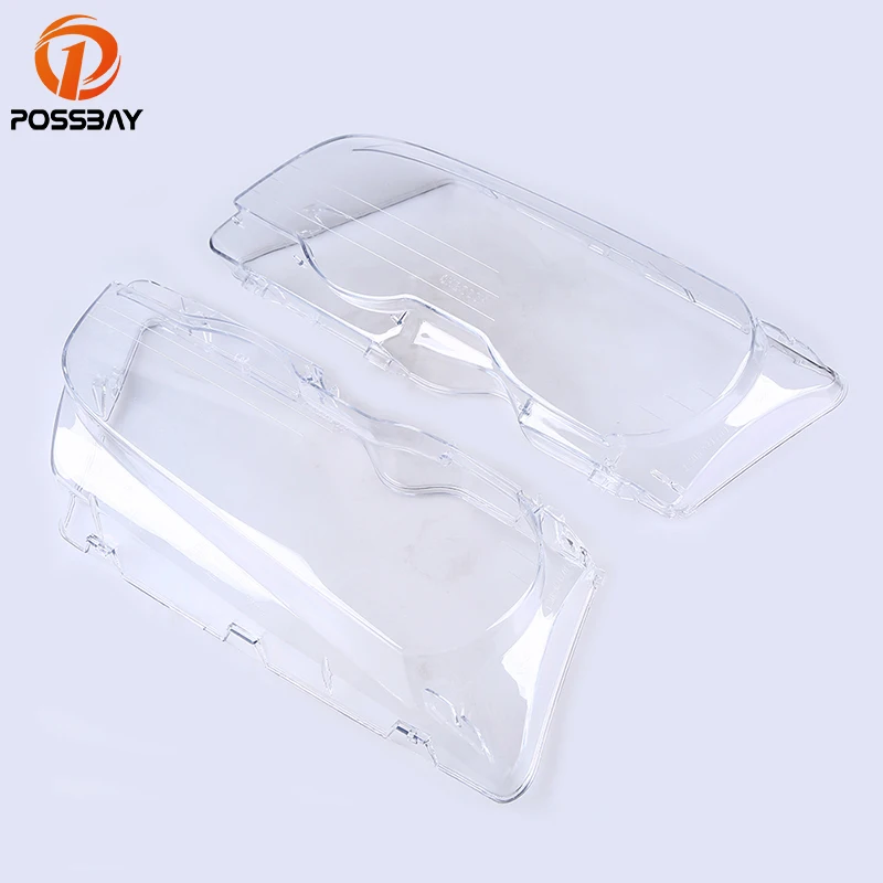 

POSSBAY Car Headlight Lenses Clear Lens Clear Cover for BMW 3-Series E46 M3 2000-2006 Left Right Headlamp Cover Plastic