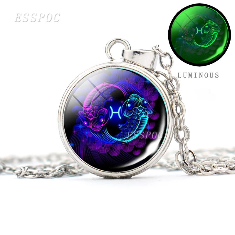 12 созвездий светящееся ожерелье Подарки для женщин модные ювелирные изделия