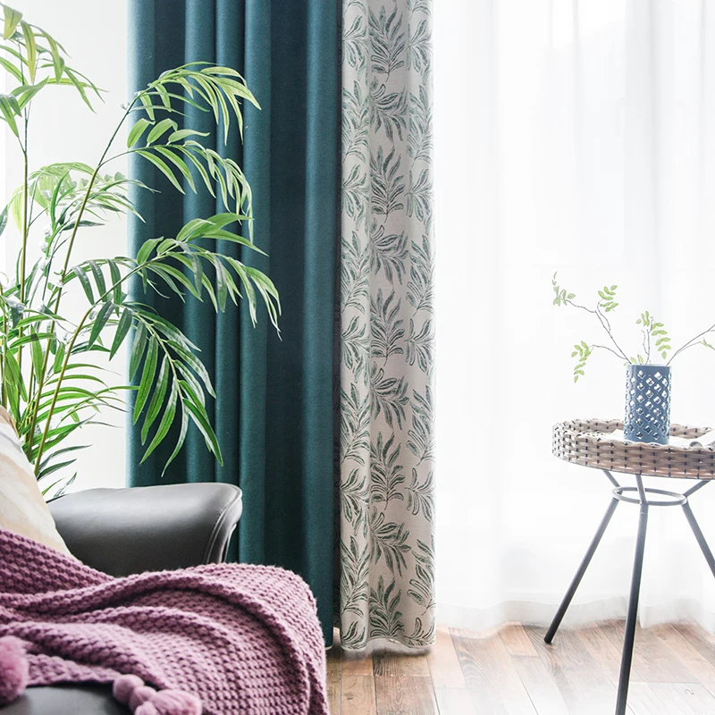 Современные затемненные занавески с принтом для гостиной спальни плотные