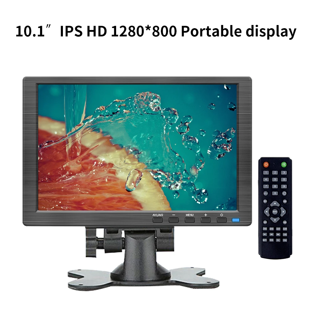 portable pc monitor10 inch with vga hdmi bnc usb input for ps4 xbox series raspberry cctv gaming laptop secondary display free global shipping